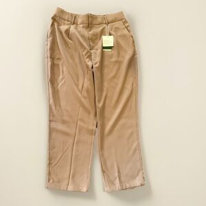NWT Halara Tan Hi-Rise Straight Pants Women's XL Athleisure Businss Casual